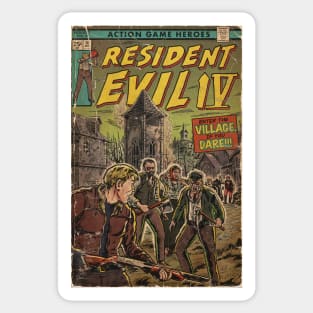 Resident Evil 4 fan art comic cover Sticker